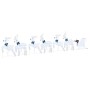 Renos LED 7 pcs Plateado tela