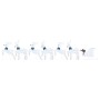 Renos LED 7 pcs Plateado tela