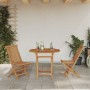Conjunto de Comedor de Jardín 3 pcs Marrón
