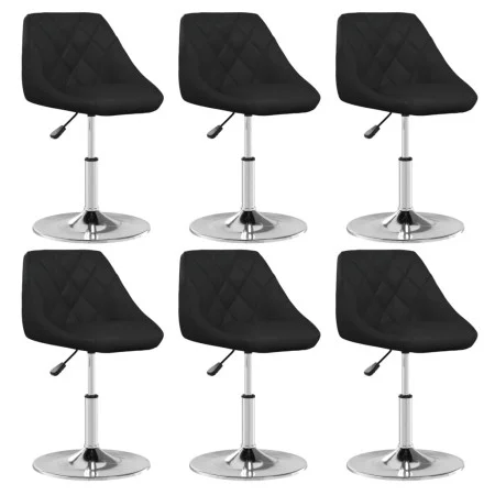 Esstischstühle, 6 Stück, schwarzes Kunstleder von vidaXL, Essstühle - Ref: Foro24-3088646, Preis: 344,95 €, Rabatt: %