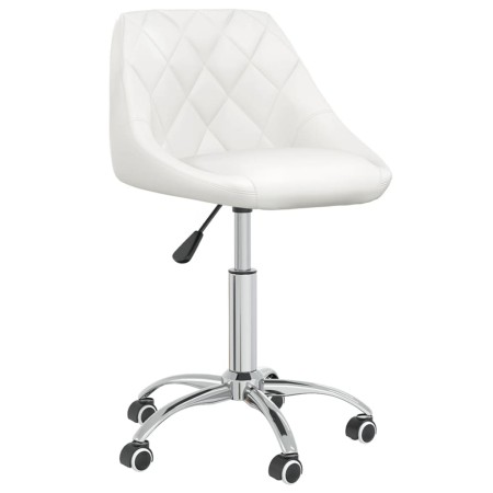 Drehbarer Esszimmerstuhl aus weißem Kunstleder von vidaXL, Essstühle - Ref: Foro24-3088685, Preis: 97,90 €, Rabatt: %