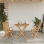 Conjunto de Comedor de Jardín 3 pcs Marrón