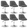 Drehbare Esszimmerstühle, 6 Einheiten, dunkelgrauer Samt von vidaXL, Essstühle - Ref: Foro24-3088770, Preis: 347,27 €, Rabatt: %