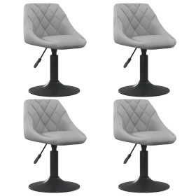 Sillas de comedor giratorias 4 unidades terciopelo gris claro de vidaXL, Sillas de comedor - Ref: Foro24-3088791, Precio: 231...
