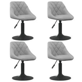 Swivel dining chairs 4 units light gray velvet by vidaXL, dining chairs - Ref: Foro24-3088791, Price: 228,04 €, Discount: %