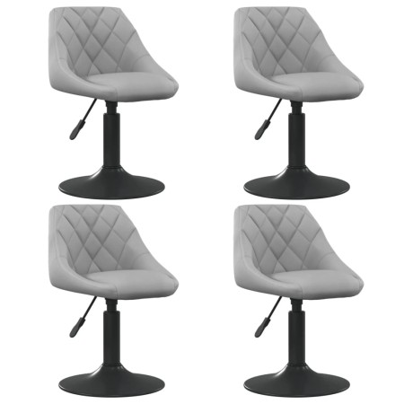 Sillas de comedor giratorias 4 unidades terciopelo gris claro de vidaXL, Sillas de comedor - Ref: Foro24-3088791, Precio: 231...