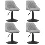 Sillas de comedor giratorias 4 unidades terciopelo gris claro de vidaXL, Sillas de comedor - Ref: Foro24-3088791, Precio: 231...