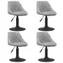 Sillas de comedor giratorias 4 unidades terciopelo gris claro de vidaXL, Sillas de comedor - Ref: Foro24-3088791, Precio: 228...