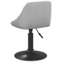 Drehbare Esszimmerstühle, 4 Einheiten, hellgrauer Samt von vidaXL, Essstühle - Ref: Foro24-3088791, Preis: 231,45 €, Rabatt: %