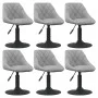 6pcs Light Gray Velvet Swivel Dining Chairs by vidaXL, dining chairs - Ref: Foro24-3088802, Price: 339,59 €, Discount: %