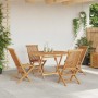 Conjunto de Comedor de Jardín 5 pcs Marrón