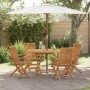 Conjunto de Comedor de Jardín 5 pcs Marrón
