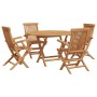 Conjunto de Comedor de Jardín 5 pcs Marrón