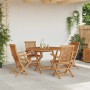 Conjunto de Comedor de Jardín 5 pcs Marrón