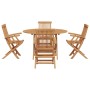 Conjunto de Comedor de Jardín 5 pcs Marrón