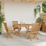 Conjunto de Comedor de Jardín 5 pcs Marrón