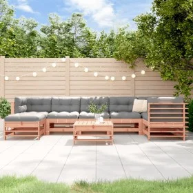 8-piece garden furniture set with Douglas fir wood cushions by vidaXL, Garden sets - Ref: Foro24-3185883, Price: 738,11 €, Di...