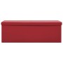 Banco con almacenaje plegable rojo vino tinto PVC