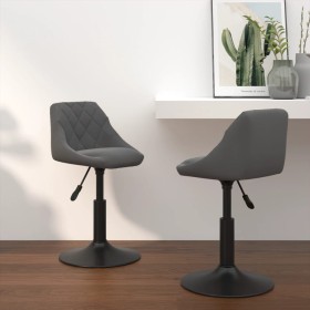 Drehbare Esszimmerstühle, 2 Einheiten, dunkelgrauer Samt von vidaXL, Essstühle - Ref: Foro24-335328, Preis: 122,88 €, Rabatt: %