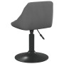 Sillas de comedor giratorias 2 unidades terciopelo gris oscuro de vidaXL, Sillas de comedor - Ref: Foro24-335328, Precio: 122...
