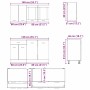 Conjunto de armarios de cocina Lyon 4 pcs Roble ahumado