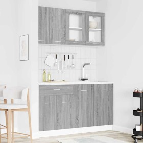 Conjunto de armarios de cocina con cajón Lyon 4 pcs Gris sonoma