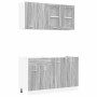 Conjunto de armarios de cocina con cajón Lyon 4 pcs Gris sonoma