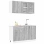 Conjunto de armarios de cocina con cajón Lyon 4 pcs Gris sonoma