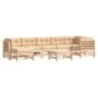 8-piece garden furniture set and solid wood cushions by vidaXL, Garden sets - Ref: Foro24-3185878, Price: 710,88 €, Discount: %