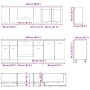Conjunto de armarios de cocina Lyon 8 pcs Roble ahumado