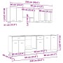 Conjunto de armarios de cocina Lyon 8 pcs Roble ahumado