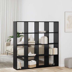 Estantería para libros Roble negro 137.5 x 29 x 137.5 cm