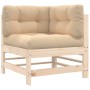 8-piece garden furniture set and solid wood cushions by vidaXL, Garden sets - Ref: Foro24-3185878, Price: 720,06 €, Discount: %