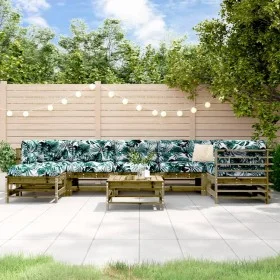 8-teiliges Gartenmöbel-Set mit Kissen aus imprägniertem Kiefernholz von vidaXL, Gartensets - Ref: Foro24-3185884, Preis: 770,...