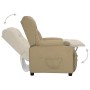 Sillón reclinable de cuero sintético color capuchino
