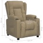 Sillón reclinable de cuero sintético color capuchino