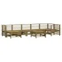 8-piece garden furniture set with impregnated pine wood cushions by vidaXL, Garden sets - Ref: Foro24-3185884, Price: 770,18 ...