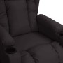 Sillón de masaje de cuero sintético negro