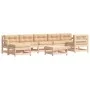 8-piece garden furniture set with solid wood cushions by vidaXL, Garden sets - Ref: Foro24-3185885, Price: 595,21 €, Discount: %
