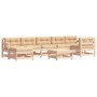 8-teiliges Gartenmöbel-Set und Kissen aus Massivholz von vidaXL, Gartensets - Ref: Foro24-3185885, Preis: 585,37 €, Rabatt: %