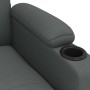 Sillón reclinable de tela gris oscuro