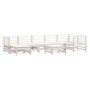 8-teiliges Gartenmöbel-Set und Kissen Massivholz weiß von vidaXL, Gartensets - Ref: Foro24-3185879, Preis: 845,05 €, Rabatt: %