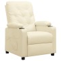 Sillón reclinable de cuero sintético crema en Sillones | Comprar online en Foro24