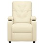 Sillón reclinable de cuero sintético crema en Sillones | Comprar online en Foro24