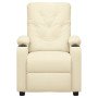 Sillón reclinable de cuero sintético crema