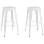 Stackable bar stools 2 units in white metal by vidaXL, Kitchen stools - Ref: Foro24-248148, Price: 169,05 €, Discount: %