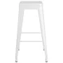 Stackable bar stools 2 units in white metal by vidaXL, Kitchen stools - Ref: Foro24-248148, Price: 169,05 €, Discount: %