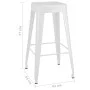 Stackable bar stools 2 units in white metal by vidaXL, Kitchen stools - Ref: Foro24-248148, Price: 169,05 €, Discount: %
