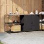 Juego de Almacenamiento de Cocina 2 pcs Negro 180 x 50 x 92 cm