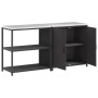 Juego de Almacenamiento de Cocina 2 pcs Negro 180 x 50 x 92 cm
